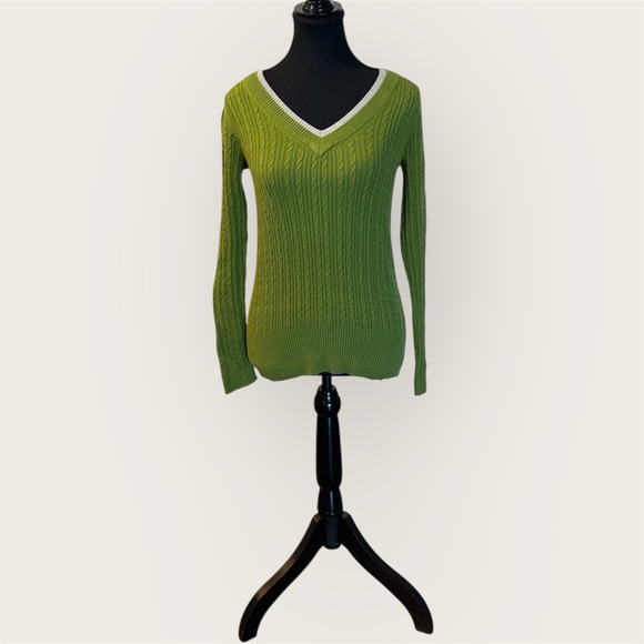 Tommy Hilfiger Sweaters - Tommy Hilfiger Green V-Neck Sweater
